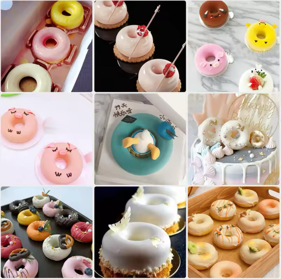 Stainless Steel Donut Mould, Multi-function Round Donut Mold, Creative Mousse Circle Cookie Mould with Handle Stainless Steel Donut Mould, Multi-function Round Donut Mold, Creative Mousse Circle Cookie Mould with Handle